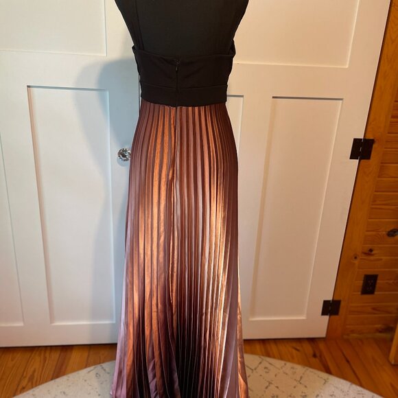 VTG Betsy & Adam Maxi Dress Pleated Ombre Sz 10 - Picture 6 of 9